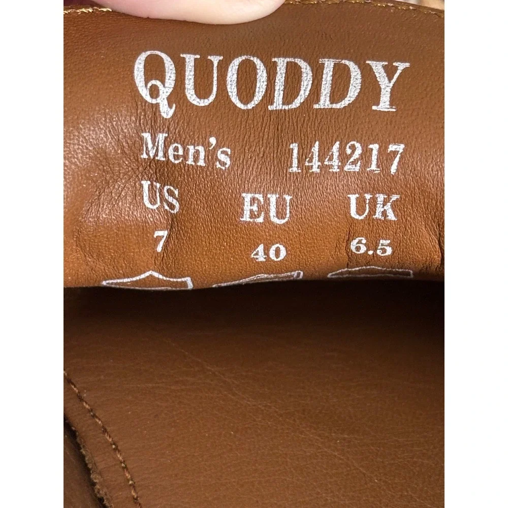 Quoddy x Faherty Mens 7 Canoe Shoe Khaki Suede Moccasin Boat Loafer Made USA